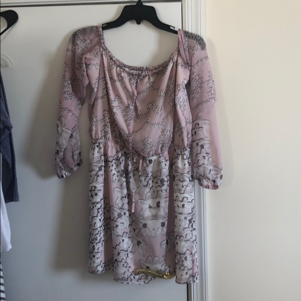 Pink floral dress